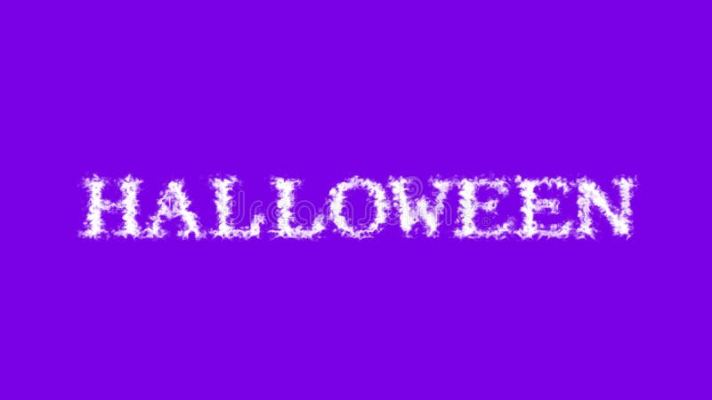 Halloween cloud text effect violet isolated background. animated text effect with high visual impact. letter and text effect.