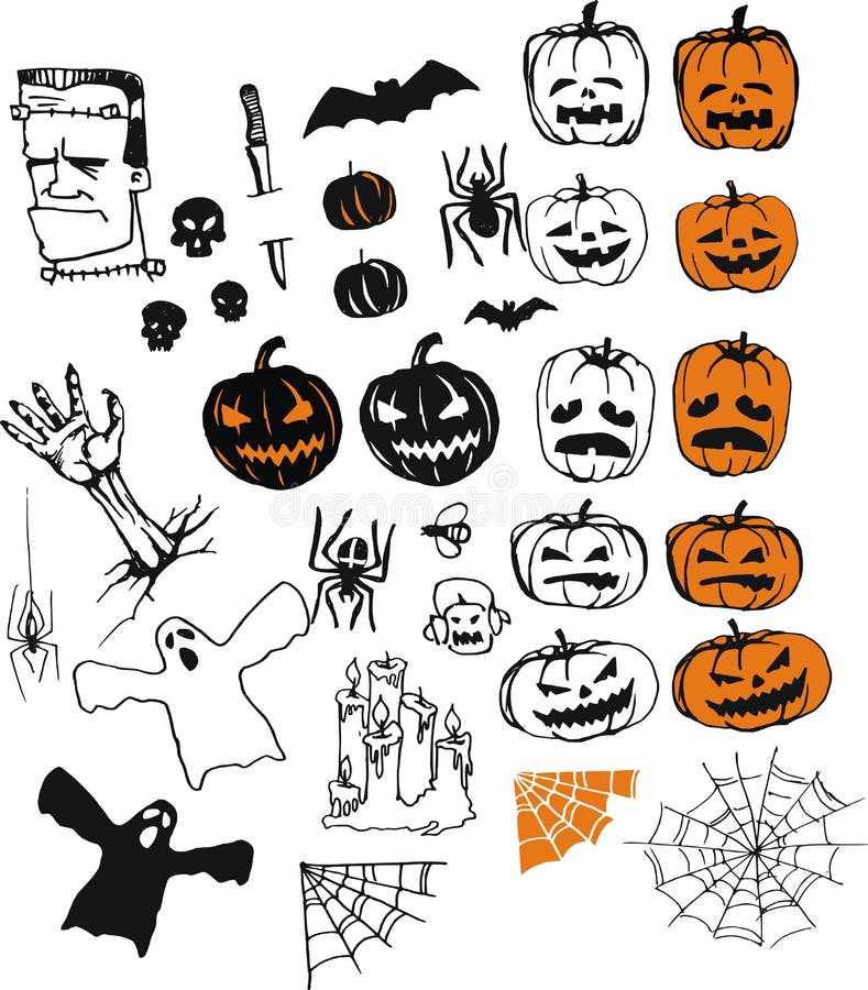 Halloween collection stock illustration