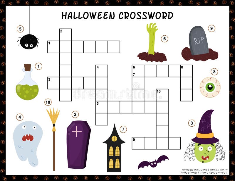 Halloween Crossword Stock Illustrations – 193 Halloween Crossword