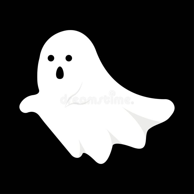 Halloween scary little white ghost design on a black background. Ghost with  abstract shape design. Halloween white ghost party element vector  illustration. Ghost vector with a scary face. 9345258 PNG