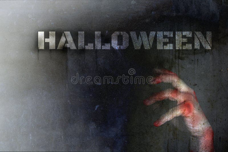 Halloween day concept, Double Exposure, Hand bruise bloody of zombie horror in a darkness on a dirty wall background with copy sp stock photography Halloween day concept, Double Exposure, Hand bruise bloody of zombie horror in a darkness on a dirty wall background with copy sp stock photography