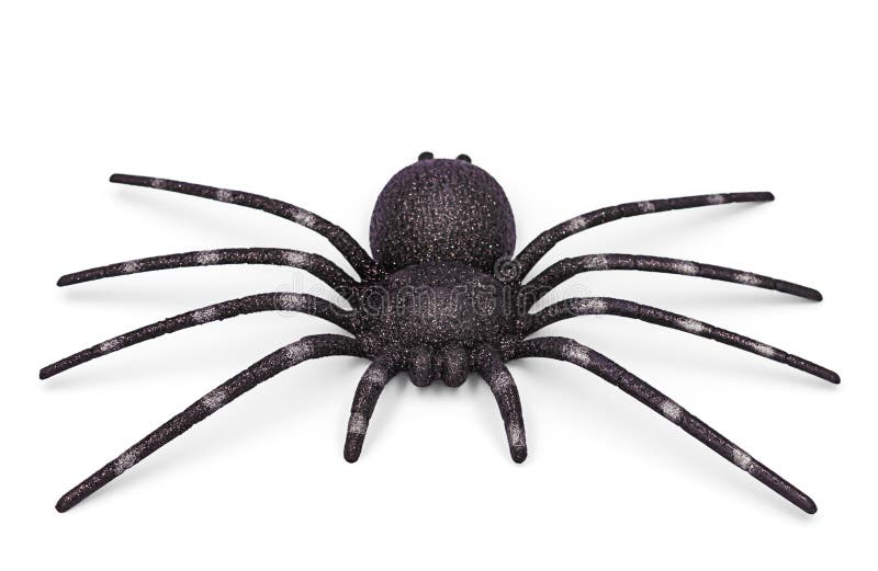 Large Spider Fake Halloween Prop Prank Black Purple Fuzzy Tarantula Scuffed 