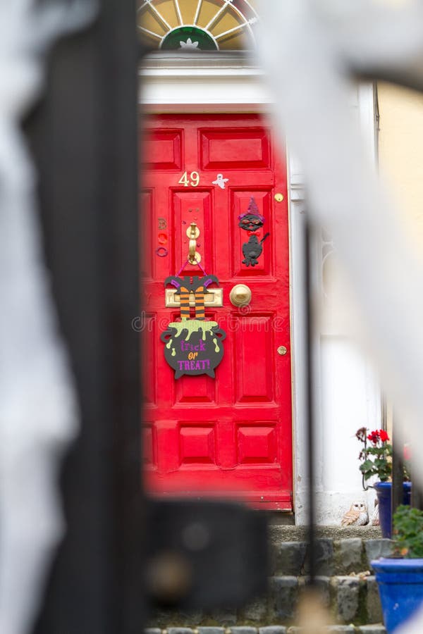 Halloween Decorations in Dublin, Ireland Editorial Stock Photo Image