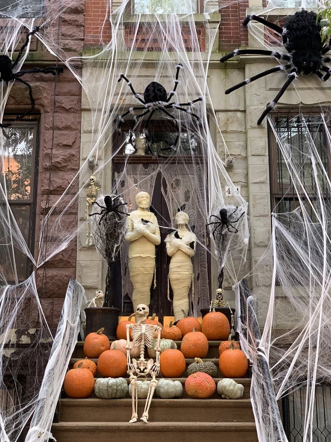 Halloween Decorations, Manhattan, NYC, USA. Editorial Photography ...