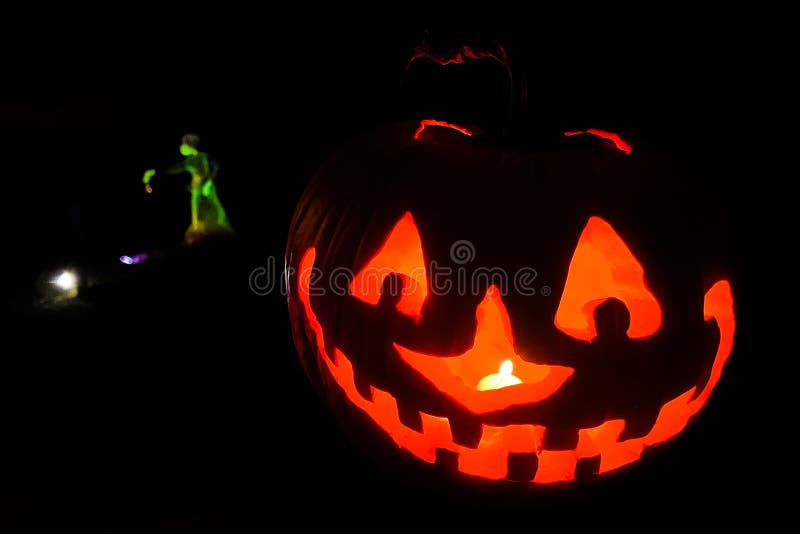 Halloween Decorations Yard Ghost Jackolantern 2022 Stock Photo