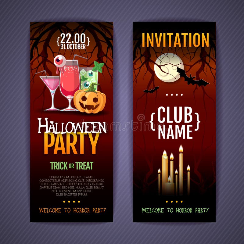 Halloween Disco Cocktail Party Poster with Jack O Lantern Pumpkin and ...