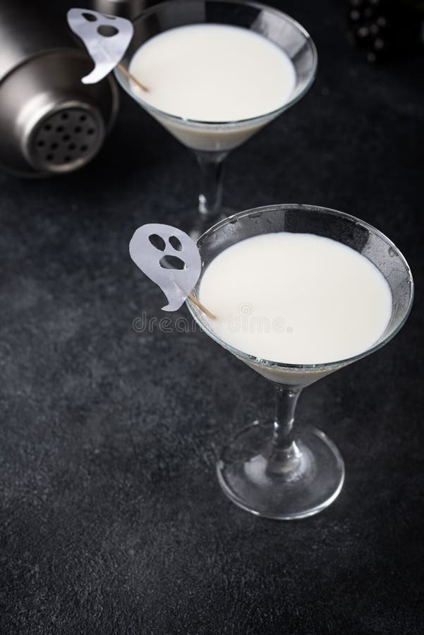 Halloween Drink Liquid Ghost. Coconut Cocktail Stock Photo Image of