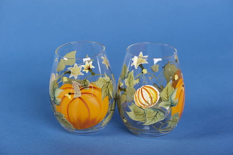 Halloween drinking glasses stock image. Image of glasses 232335917