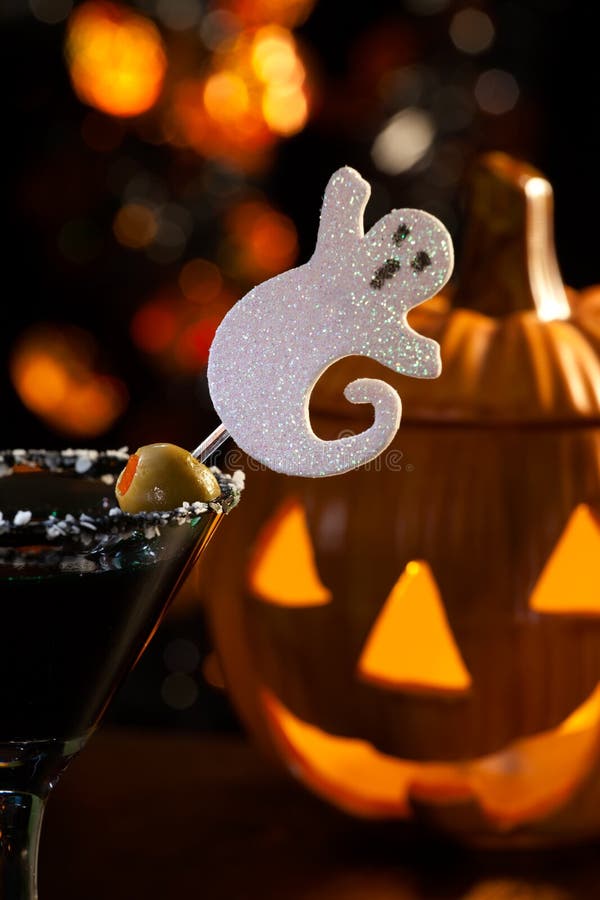Halloween Drinks Witch Blood Martini Stock Image Image of