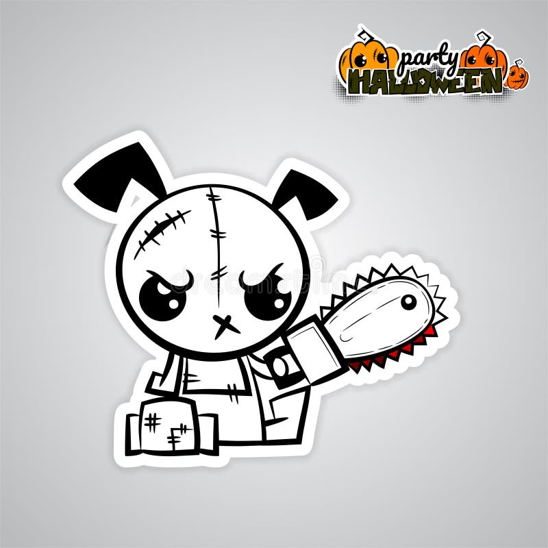 Halloween Evil Bunny Voodoo Doll Pop Art Comic Stock Illustration -  Download Image Now - Rabbit - Animal, Anger, Pop Art - iStock