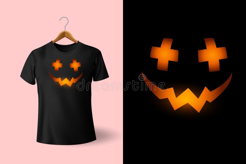 Halloween Face T-shirt Design, Happy Halloween T-shirt Design