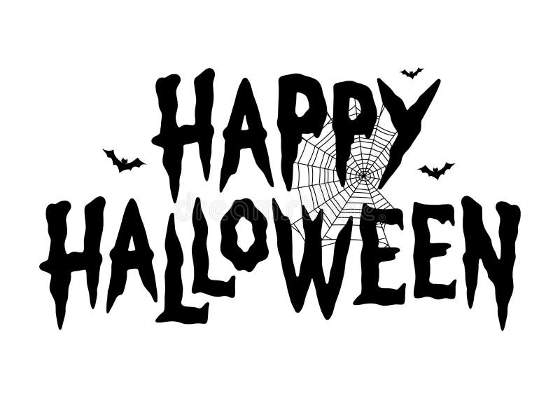 HALLOWEEN FELICE BATTE L'INSEGNA DEL TESTO DELLA RAGNATELA royalty illustrazione gratis HALLOWEEN FELICE BATTE L'INSEGNA DEL TESTO DELLA RAGNATELA royalty illustrazione gratis