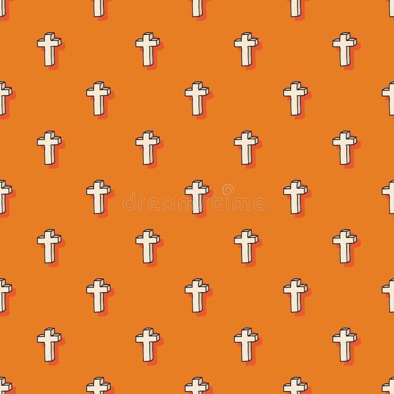 Halloween feliz Teste padrão sem emenda tirado mão com ilustração stock Halloween feliz Teste padrão sem emenda tirado mão com ilustração stock
