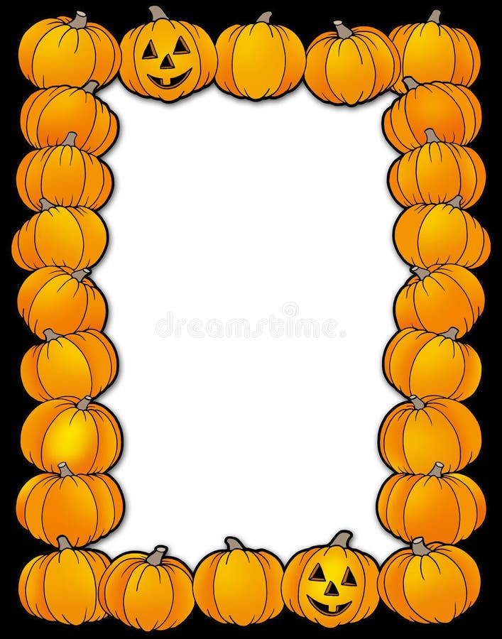 Halloween frame with pumpkins royalty free illustration Halloween frame with pumpkins royalty free illustration