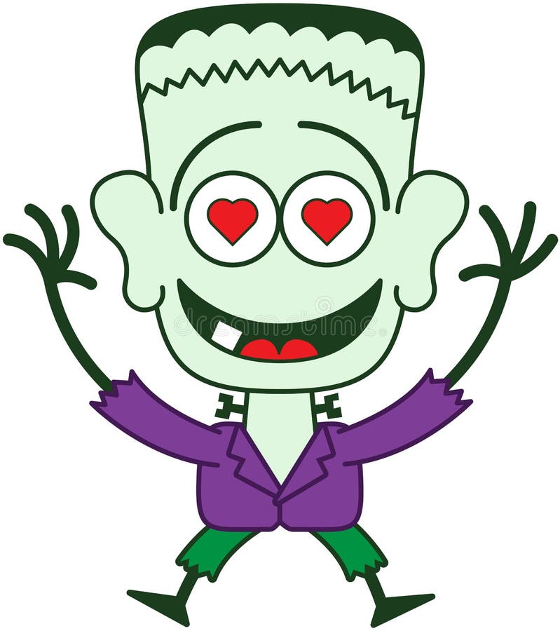Halloween Frankenstein que siente enojado en amor libre illustration Halloween Frankenstein que siente enojado en amor libre illustration