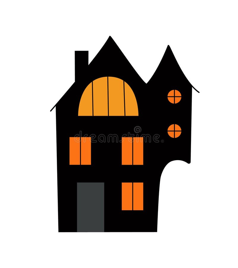 Halloween Haunted House with Brightly Lit Windows, Simple Cartoon Style Stock Vector - Illustration of invitation, clip: 224140598 Halloween Haunted House with Brightly Lit Windows, Simple Cartoon Style Stock Vector - Illustration of invitation, clip: 224140598