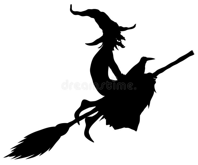 Halloween-Hexeschattenbild stock abbildung Halloween-Hexeschattenbild stock abbildung