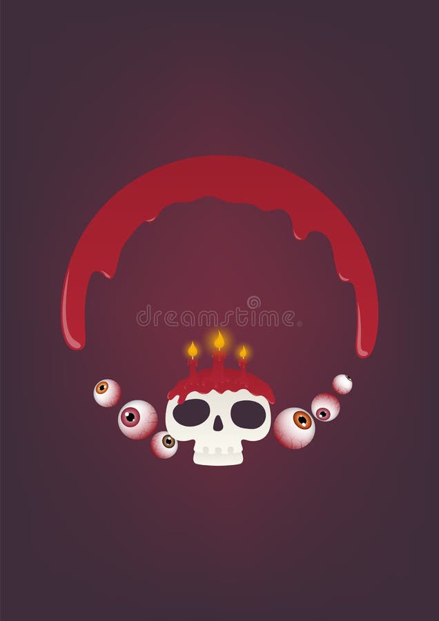 Horror frame for halloween stock illustration. Illustration of night