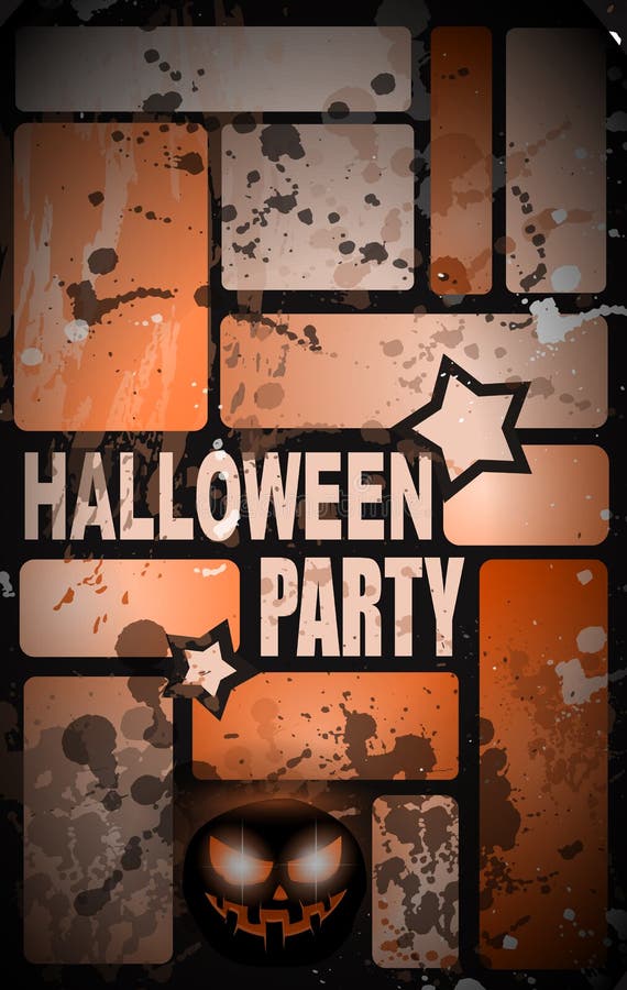 Halloween Horror Party flyer stock illustration