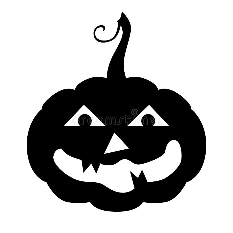Halloween horror pumpkin icon stock illustration