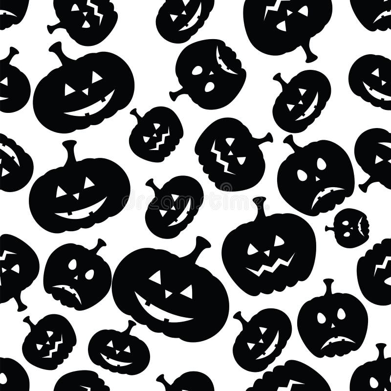 Halloween horror symbols seamless pattern background. vector illustration