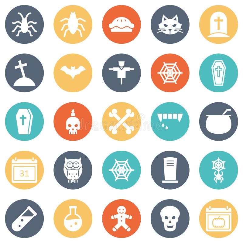 Halloween isolated Vector icons set every single icons can be easily modified or edited vector illustration
