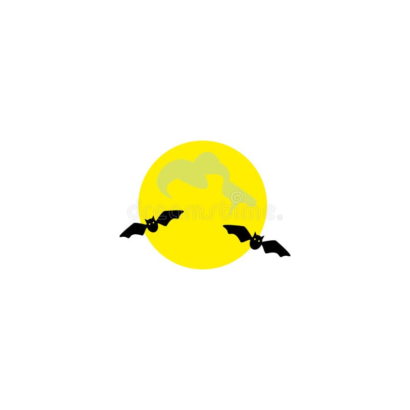 halloween isolerade symbolwhite E Svart slagträ silhouette Nattsikt av fullmånen och flygaslagträn cartoon också vektor för corel royaltyfri illustrationer halloween isolerade symbolwhite E Svart slagträ silhouette Nattsikt av fullmånen och flygaslagträn cartoon också vektor för corel royaltyfri illustrationer