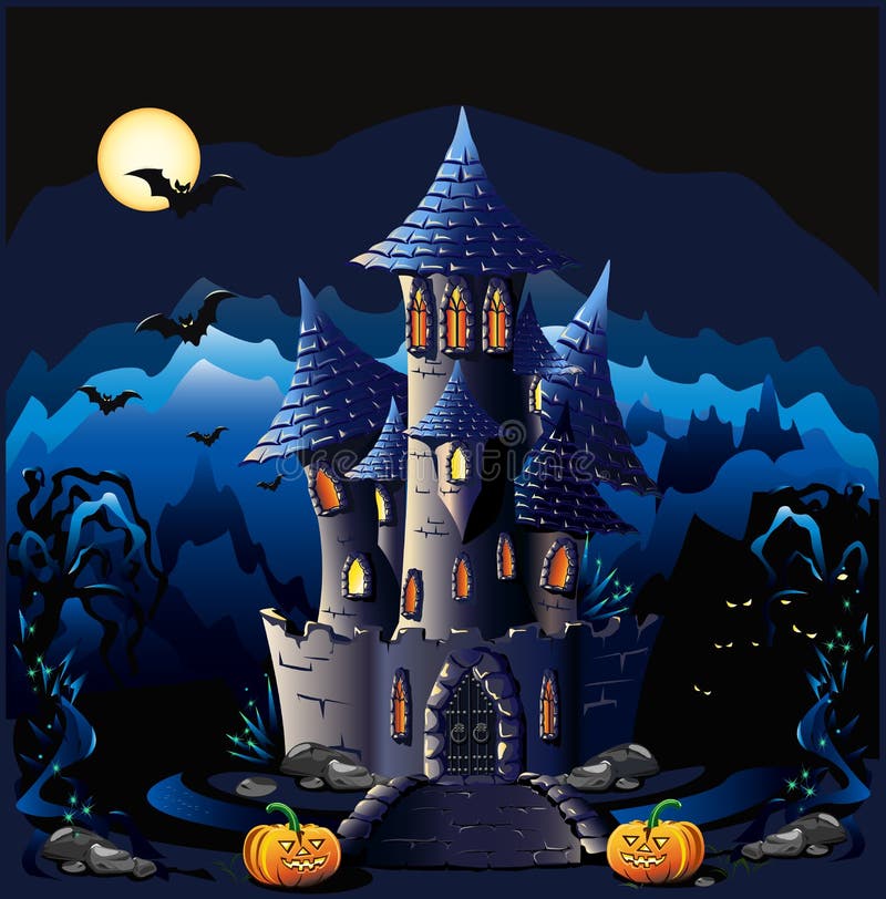 Halloween kasztel ilustracja wektor Halloween kasztel ilustracja wektor