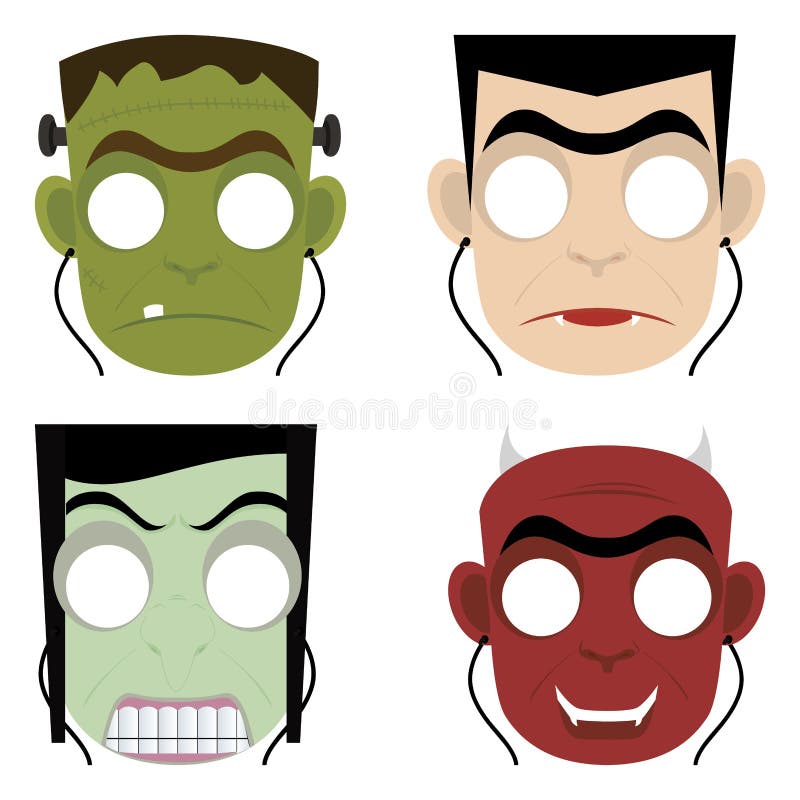 Mask set stock vector. Illustration of disguise, fantasy - 34956924