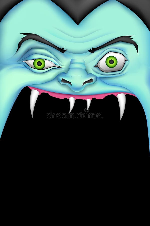 Illustration of screaming monster for Halloween message. Illustration of screaming monster for Halloween message