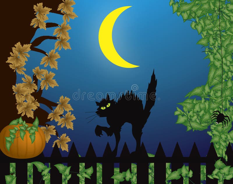 Halloween na kota royalty ilustracja Halloween na kota royalty ilustracja