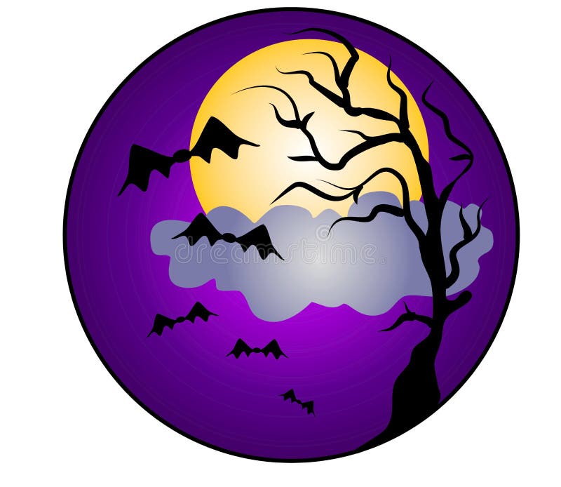 Halloween Night Bats Clip Art Stock Illustration ...