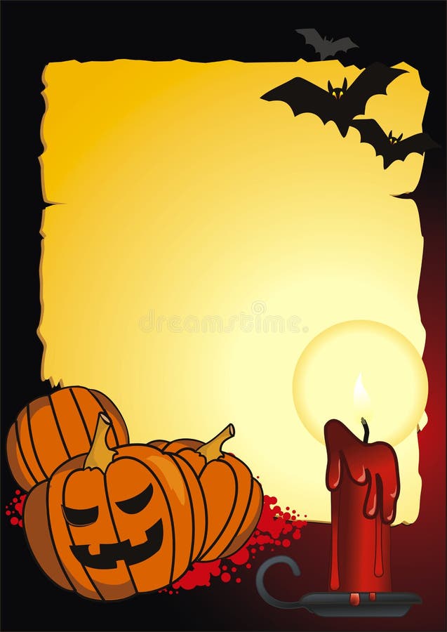 Halloween night with candle