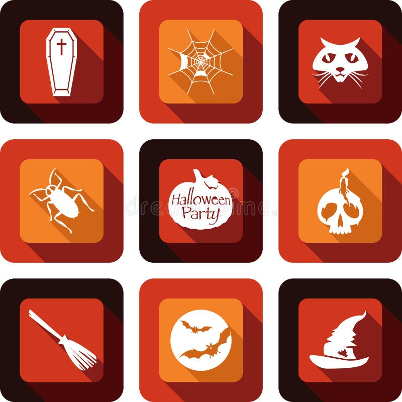 Halloween party icon design set vector illustration