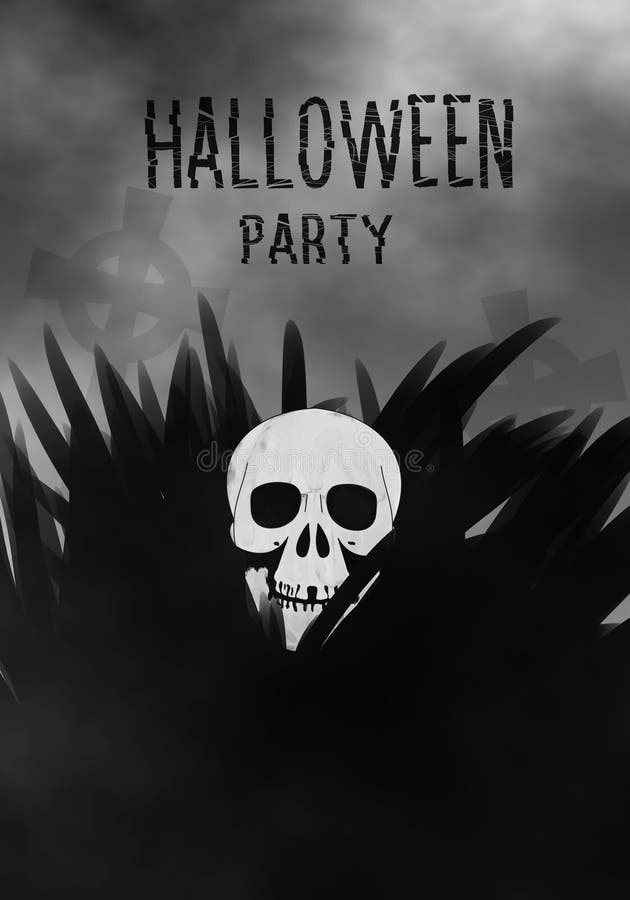 Halloween party poster concept design vector illustration