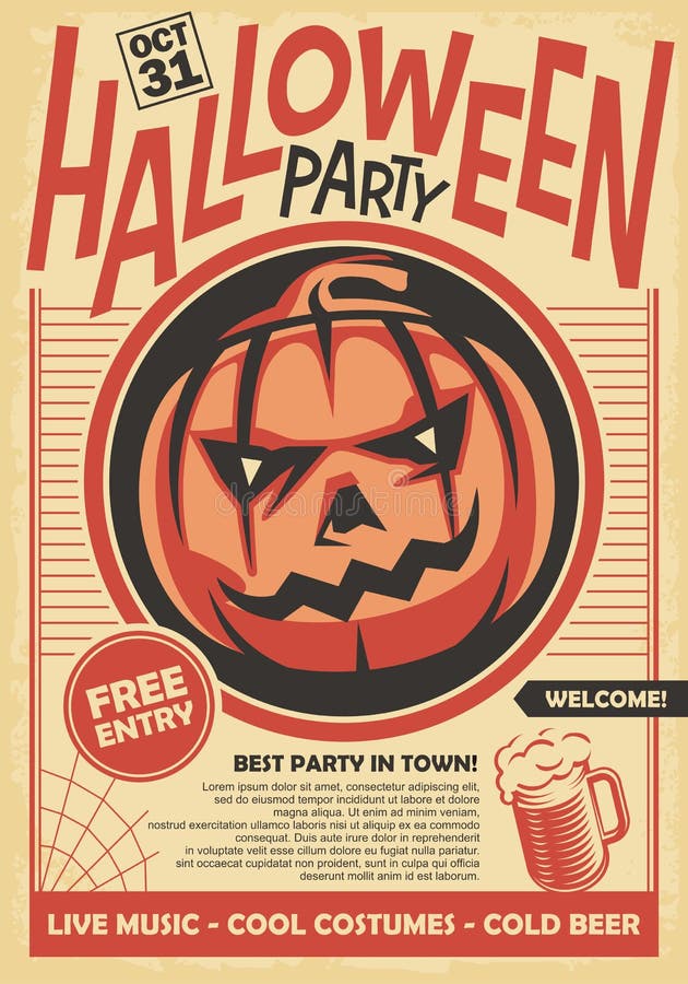 Halloween party poster and invitation card design royalty free illustration Halloween party poster and invitation card design royalty free illustration