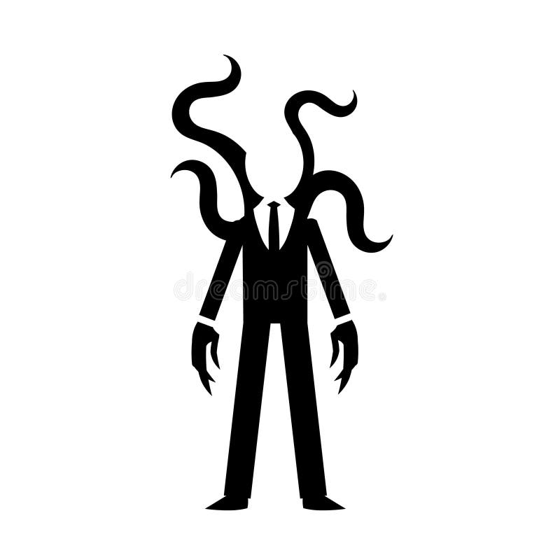 Halloween Pop Culture Terror Slenderman Icon Single Stock