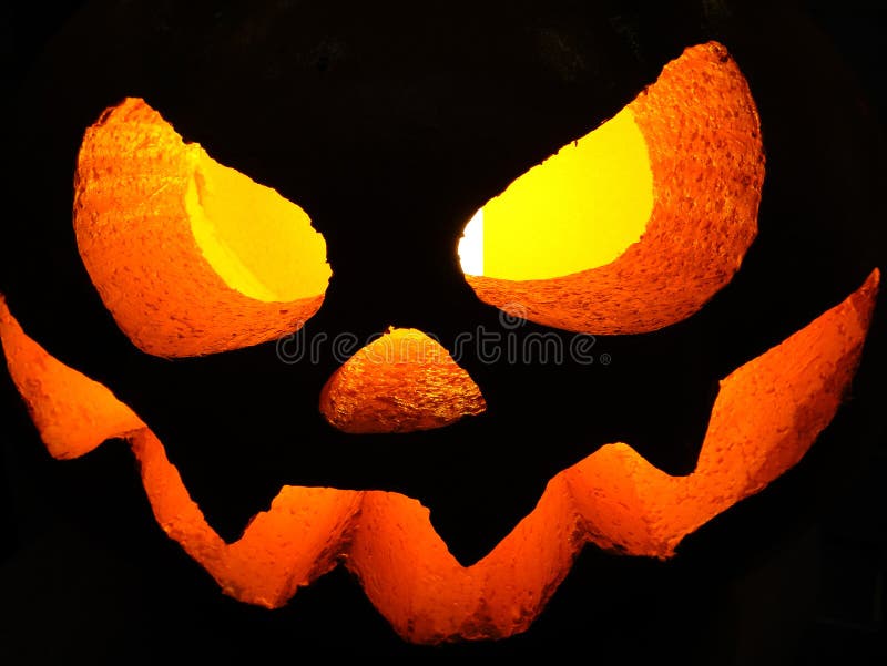 Halloween pumpkin in the dark