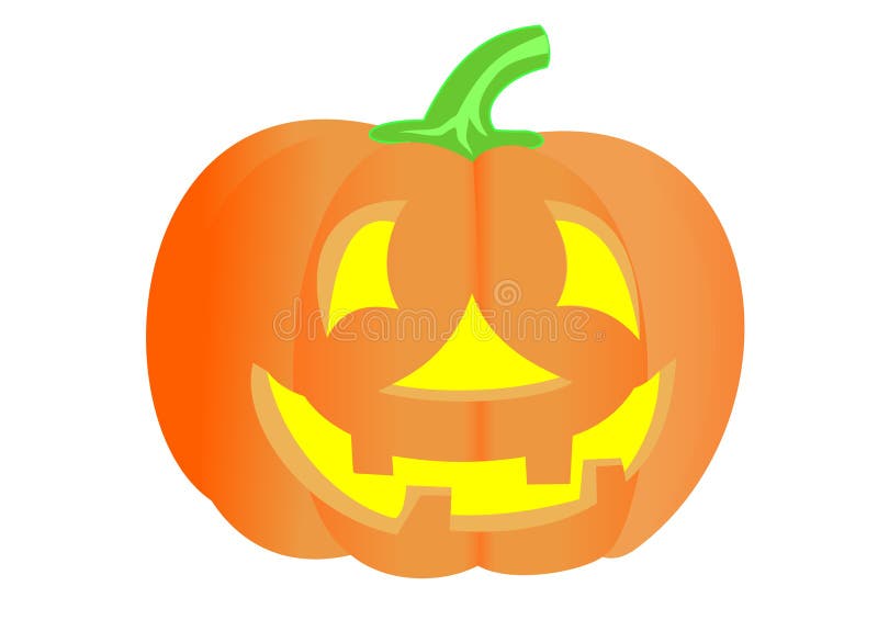 The halloween pumpkin on white background