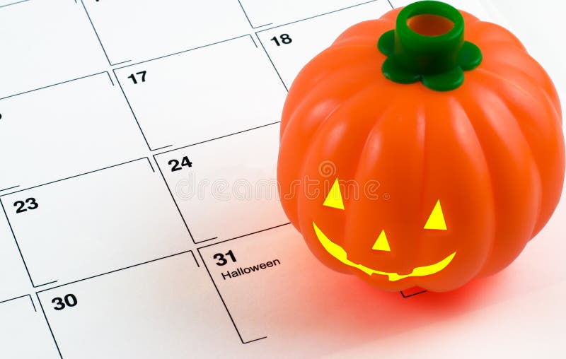 A Halloween Pumpkin on the calendar.