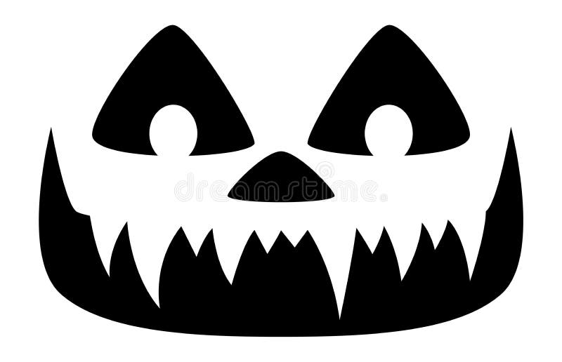 Halloween Pumpkin Face Spooky Sharp Teeth Stock Vector Illustration halloween-pumpkin-face-spooky-sharp-teeth-stock-vector-illustration