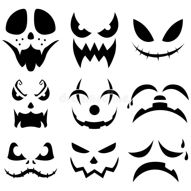 Pumpkin Faces Stock Illustrations – 6,217 Pumpkin Faces Stock ...