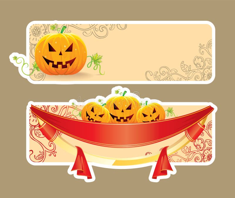 Halloween Pumpkin with Castle Stock Vector - Illustration of design ...