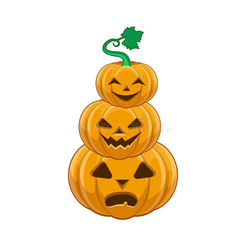 Halloween pumpkin stack. 