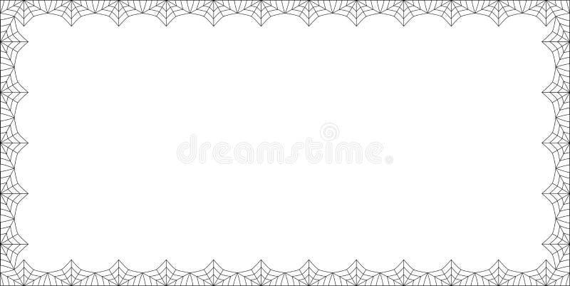 Halloween rectangle spider web border on white background isolated royalty free illustration Halloween rectangle spider web border on white background isolated royalty free illustration