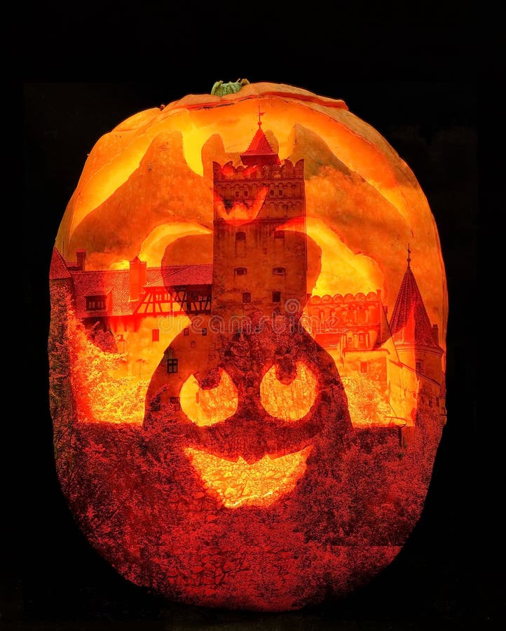 Halloween rzeźbiąca pączuszku zdjęcia stock Halloween rzeźbiąca pączuszku zdjęcia stock