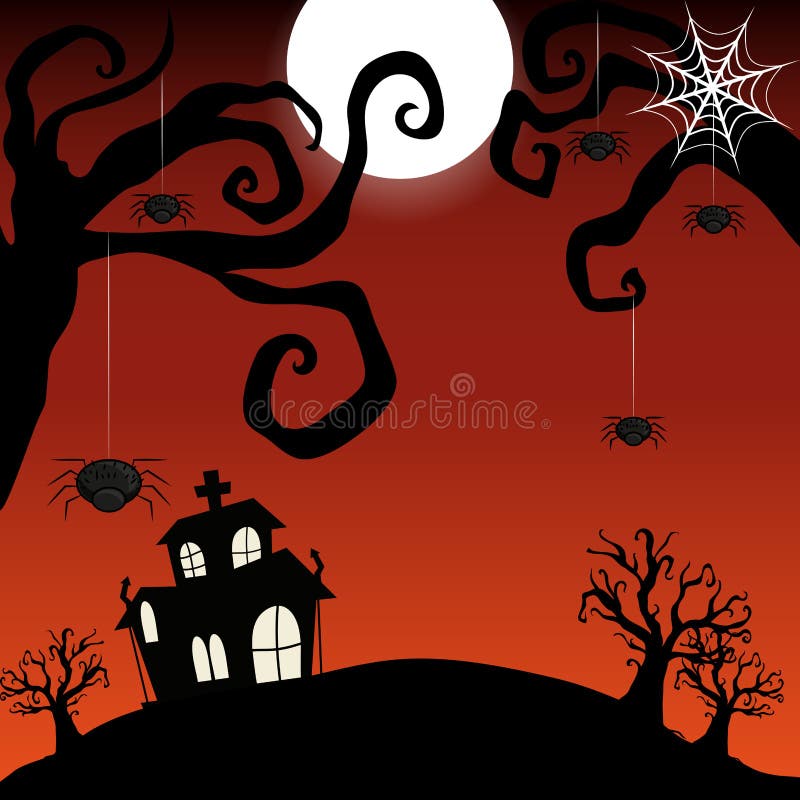 Halloween scary cartoons stock vector. Illustration of mystery - 126576390