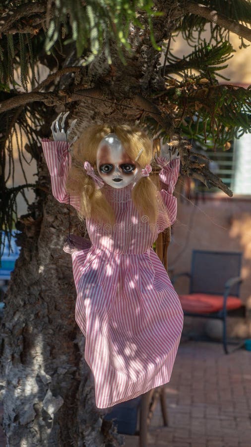 Halloween Scary Doll Hermosa Beach Stock Photo Image of flower