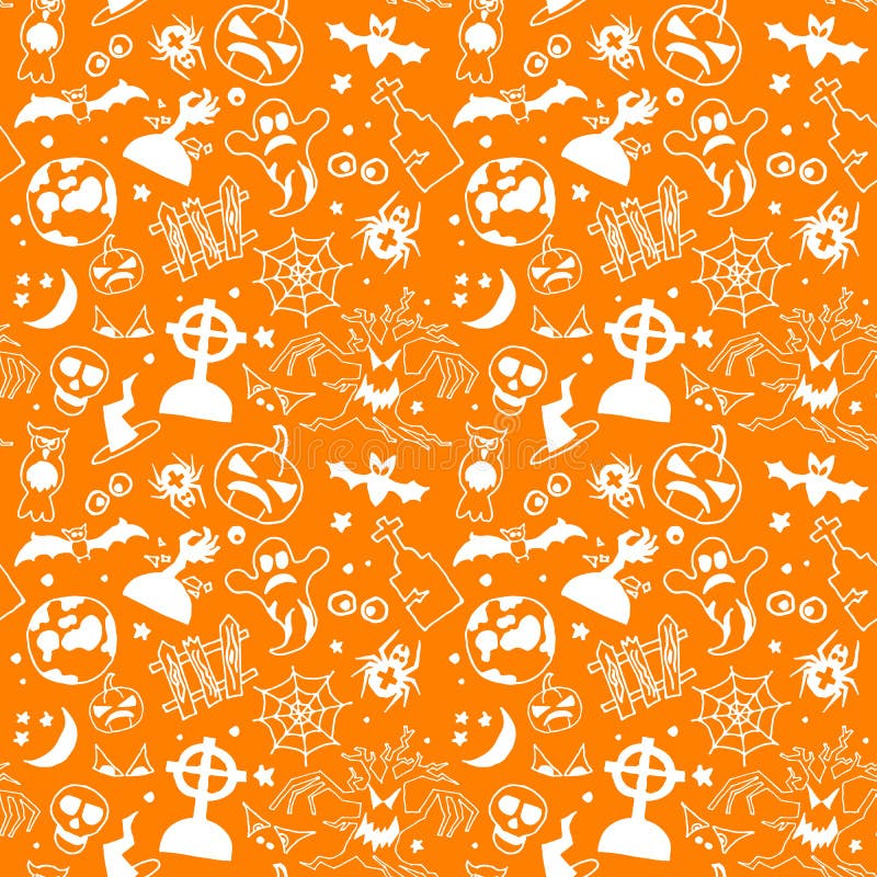 Halloween Seamless Background Stock Vector - Illustration of abstract ...