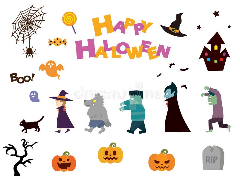 Halloween set2 illustration de vecteur Halloween set2 illustration de vecteur